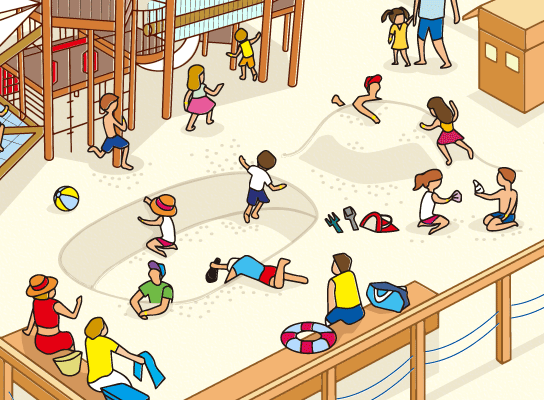 砂浜の遊びを体験！